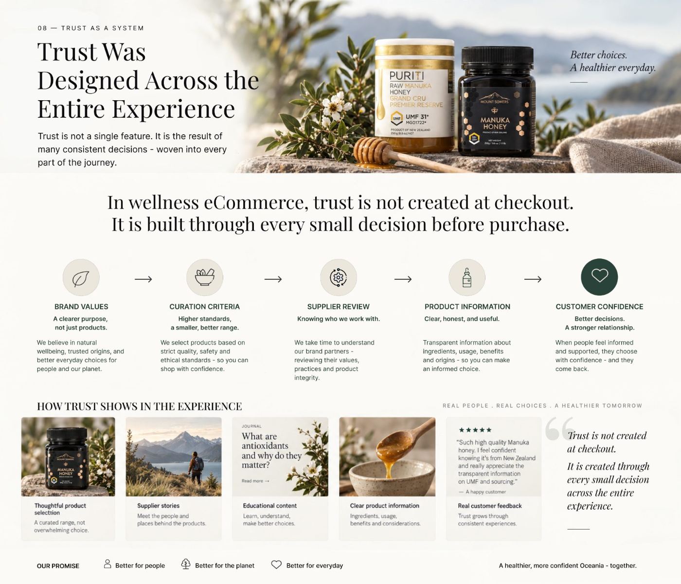 How trust shows in the experience, from brand values to customer confidence