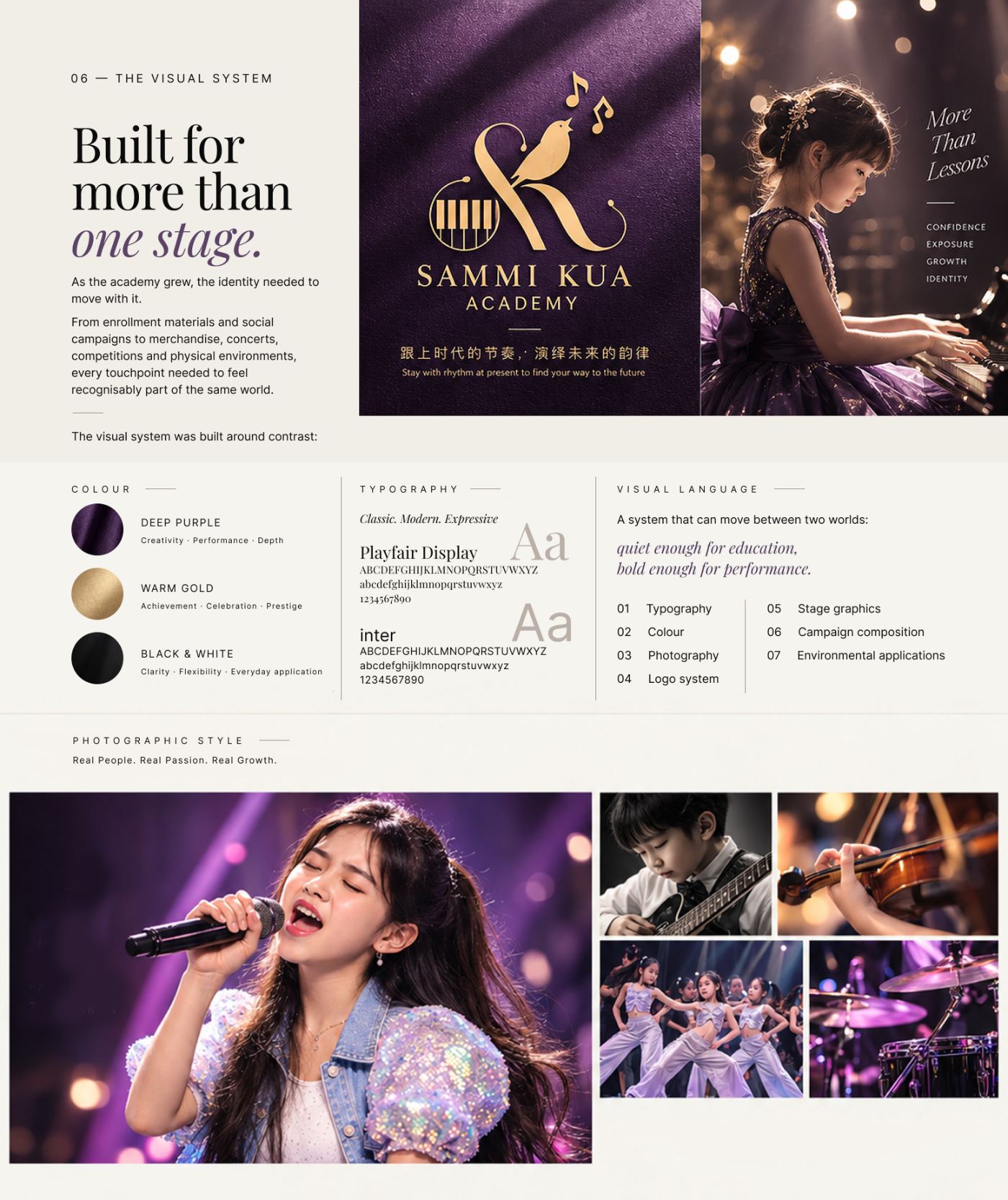 Colour, typography, visual language and photographic style